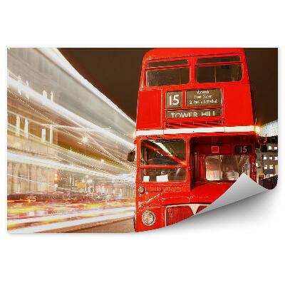 Papier peint Bus anglais rouge