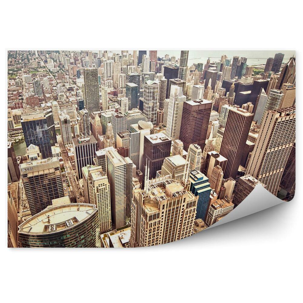 Papier peint Vue d'oiseau des gratte-ciel de Chicago