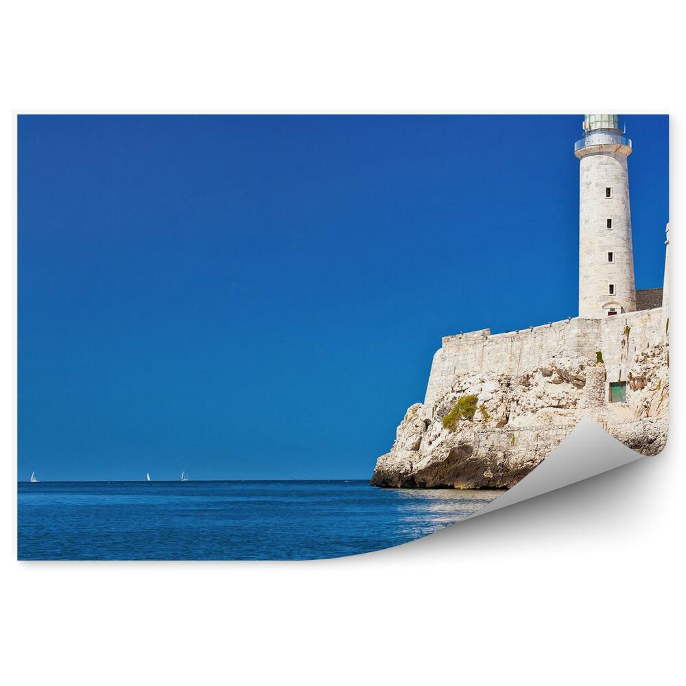 Papier peint Phare bleu ciel mer horizon