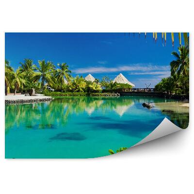 Papier peint Centre de vacances au milieu de la végétation tropicale