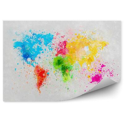 Papier peint Image carte du monde colorée