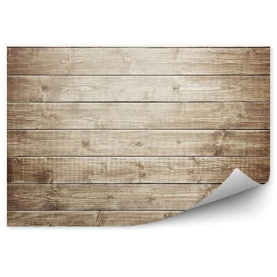 Tapisserie panoramique Planches brunes