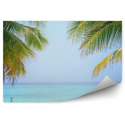 Papier peint Oiseau tropical de luxe palmiers