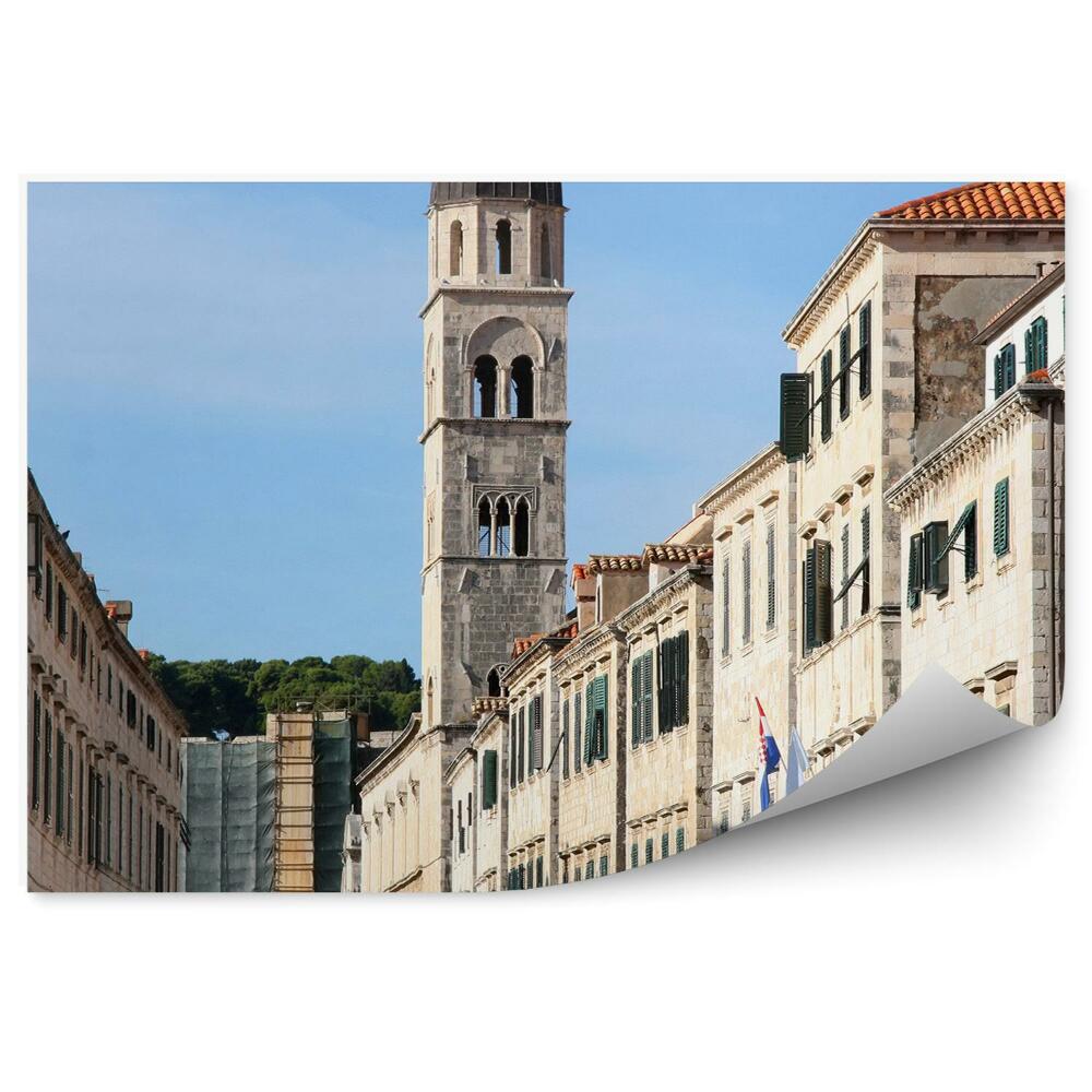 Papier peint Croatie bâtiments drapeaux ciel tour