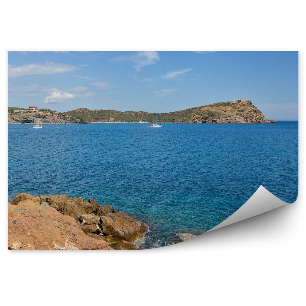 Papier peint Sounio paysage greniers Grèce