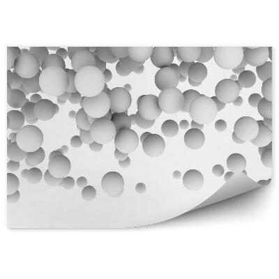 Papier peint Boules 3d Sur Fond Blanc