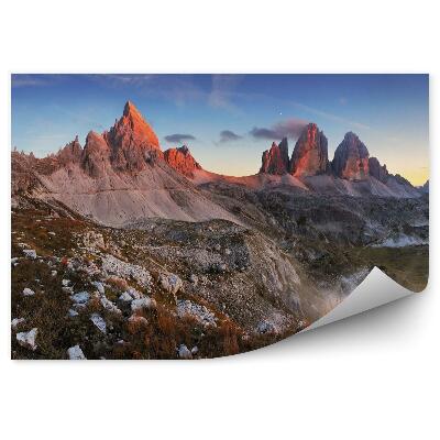 Papier peint Panorama Des Dolomites En Italie Au Coucher Du Soleil