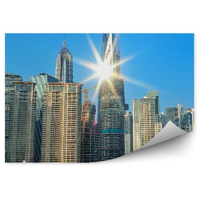 Papier peint Shanghai gratte-ciel architecture asie