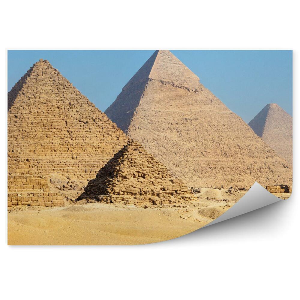 Papier peint Pyramides Le Caire Égypte Désert Sable Voyageurs