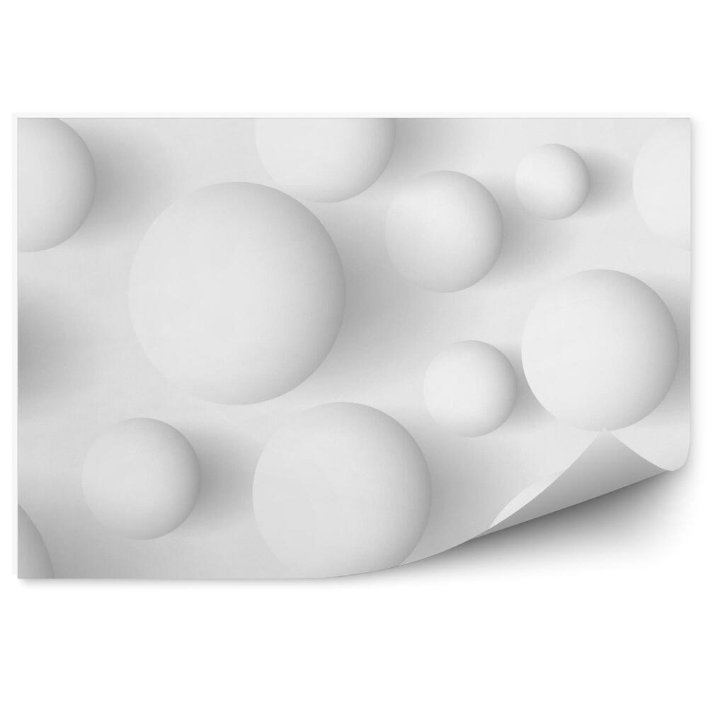Papier peint Boules 3d Blanches