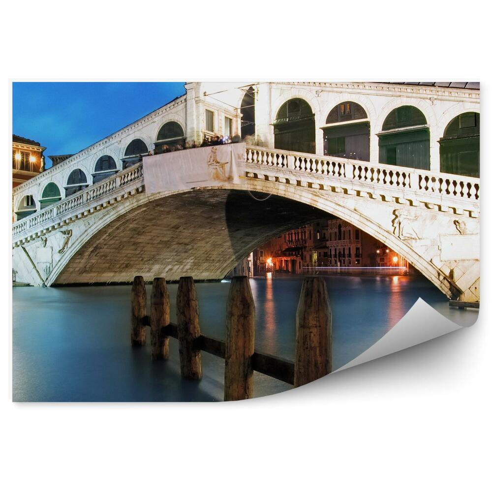 Papier peint Venise pont rialto au crépuscule