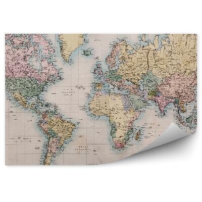 Papier peint Ancienne carte du monde rétro vintage