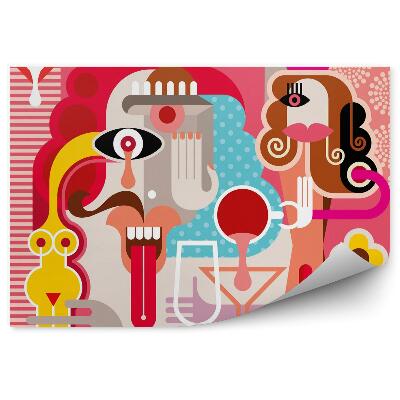 Tapisserie murale Illustration de femme abstraite