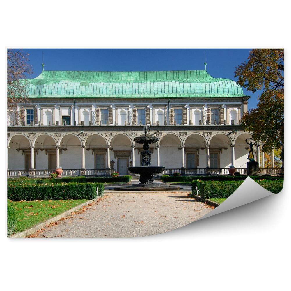 Papier peint Jardin de Bohème Fontaine Architecture