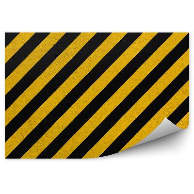 Papier peint Fond jaune noir à rayures diagonales