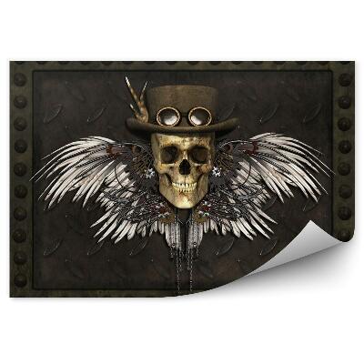 Tapisserie panoramique Crâne et ailes