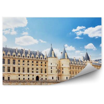 Papier peint Château Conciergerie Pont Ciel Nuages Paris France Seine