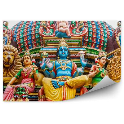 Papier peint Temple hindou Lions Statues de Dieu