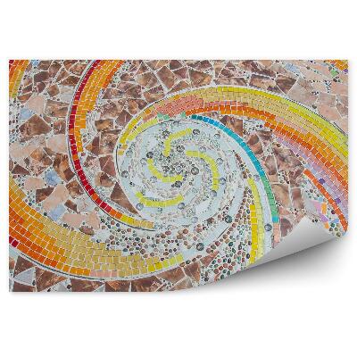 Papier peint Mosaïque spirale fractale