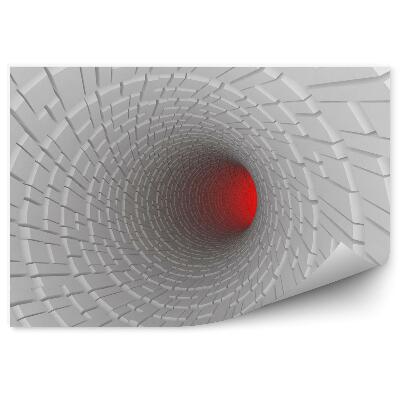 Papier peint Tunnel 3d Avec Ombre Rouge