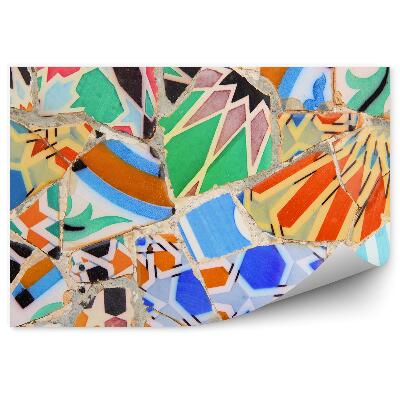 Papier peint Mosaïque gaudi barcelone