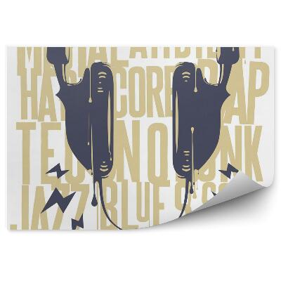 Papier peint panoramique Casque d'écoute peint 