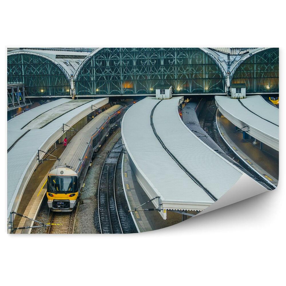 Papier peint Gare de Londres départ des trains