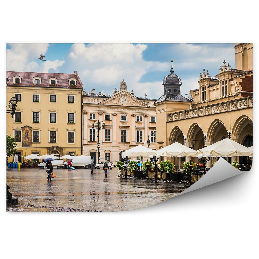 Papier peint Salle en tissu Bâtiments Personnes Lampes Cracovie