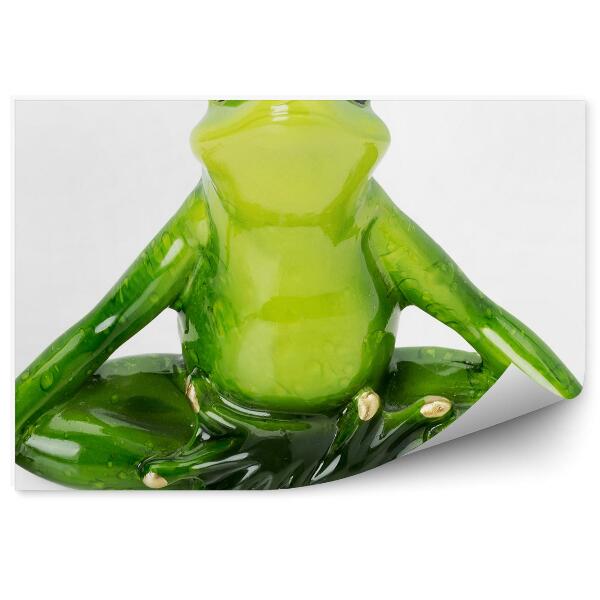Papier peint Statue grenouille verte animal abstrait