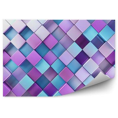 Papier peint Fond Abstrait De Blocs Bleus Et Violets