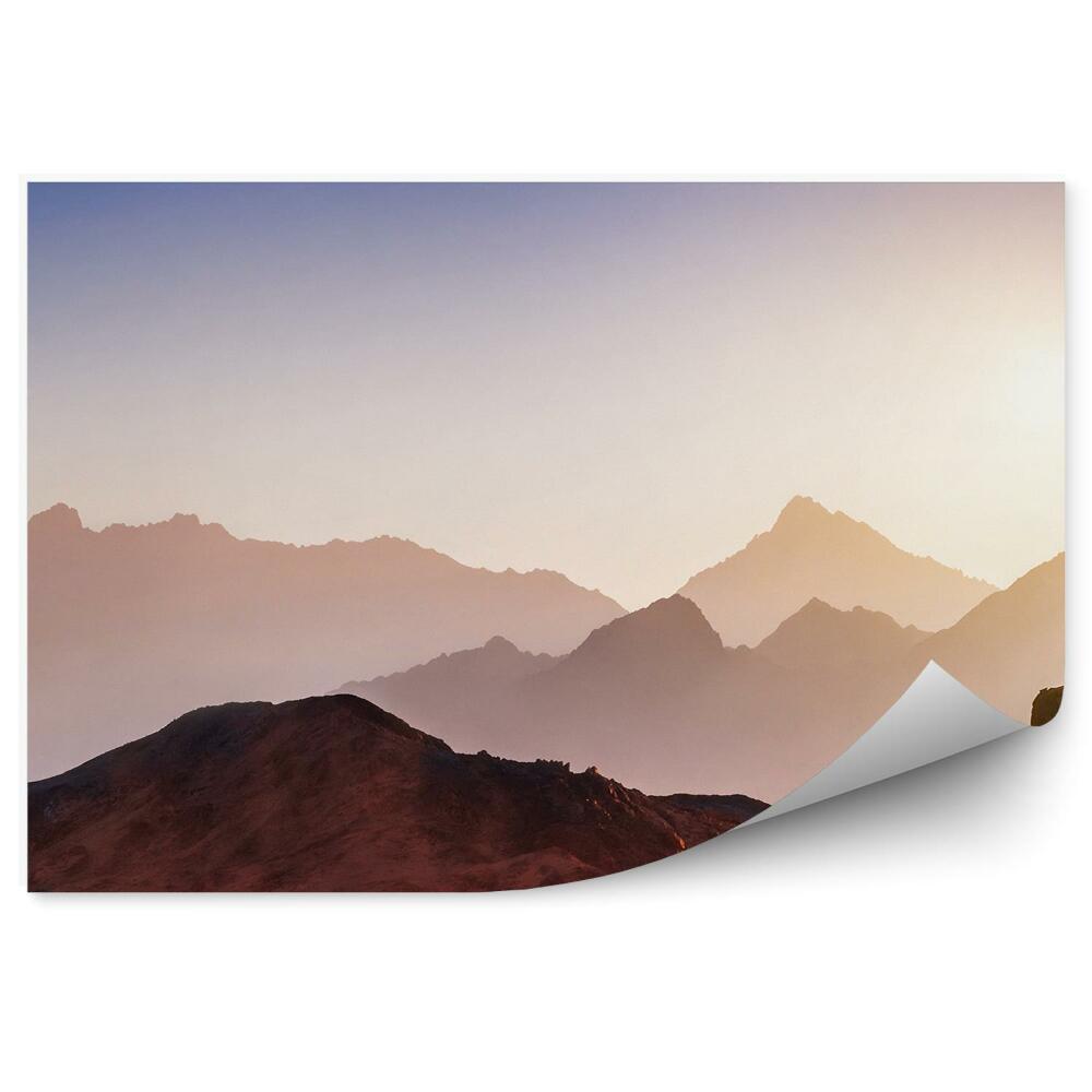 Papier peint Paysage De Montagne Vue Ciel Brouillard