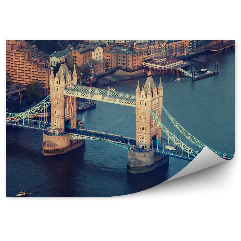 Papier peint Tower bridge bird's eye view river bridge