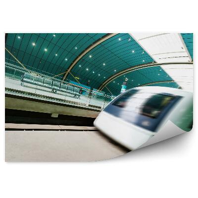 Papier peint Train mouvement gare transport