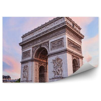 Papier peint Arc de Triomphe Personnes Arbres Coucher de soleil Bâtiments