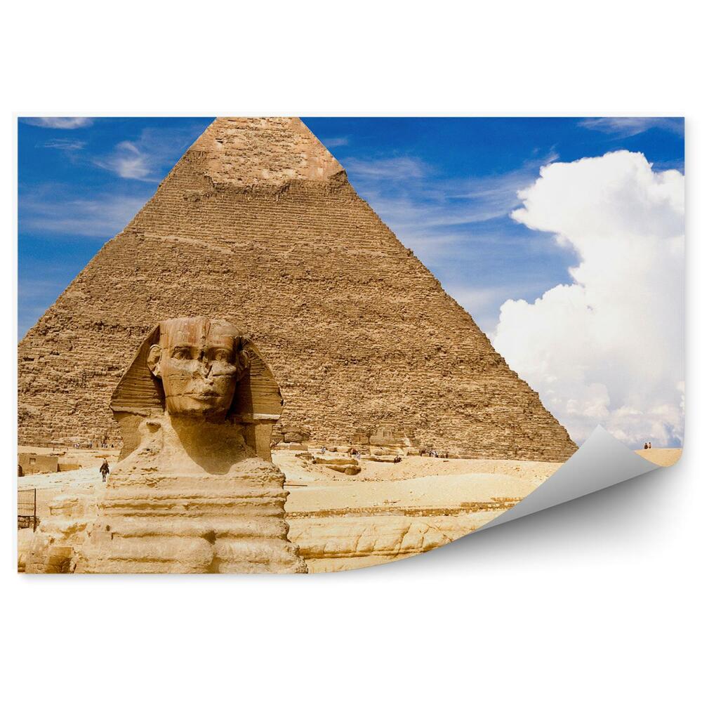 Papier peint Sphinx sur fond de pyramide