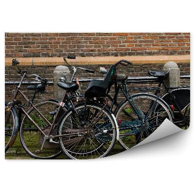 Papier peint Vélos dans la rue à Amsterdam