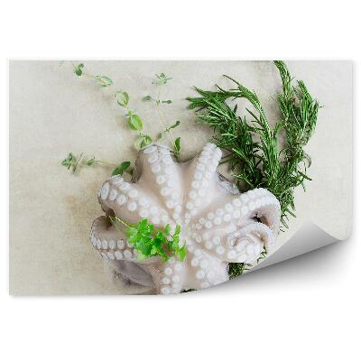 Papier peint panoramique Pieuvre herbes nature