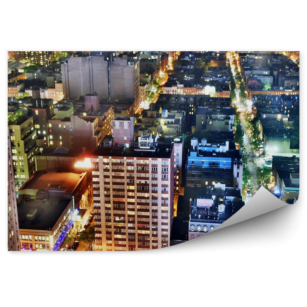 Papier peint Gratte-ciel Chemin de lumière New York