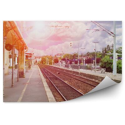 Papier peint Gare de France, quai de gare, lumière