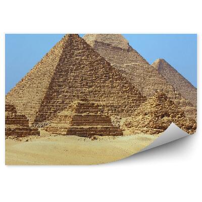Papier peint Pyramides en Egypte sable chameaux