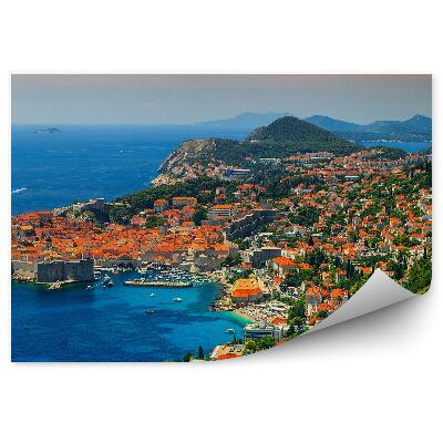 Papier peint Buildings Ocean Trees Road Yachts City Panorama Wall