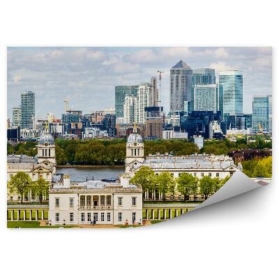 Papier peint Canary Wharf Greenwich Londres Ciel nuages