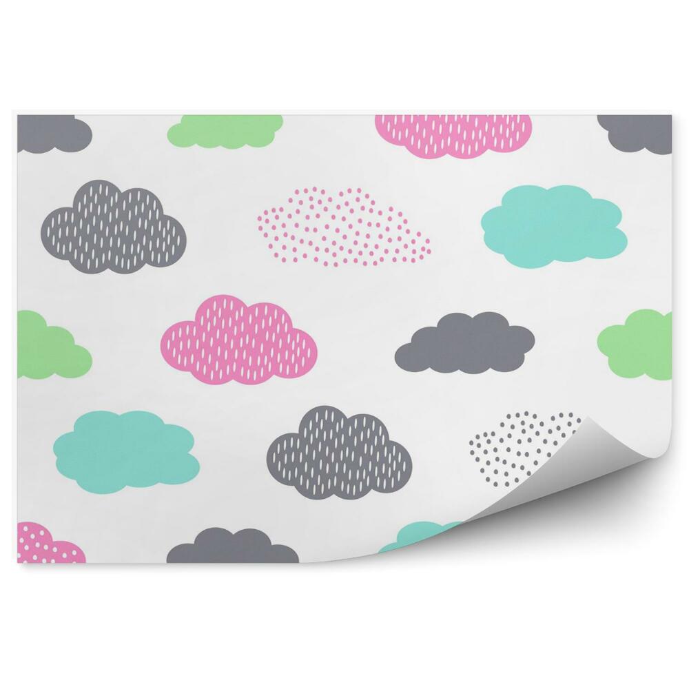 Tapisserie panoramique Nuages colorés