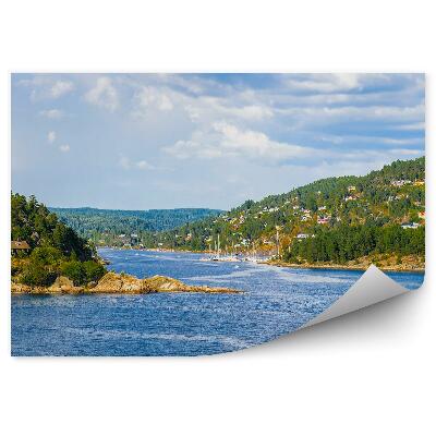 Papier peint Baie norvège paysage ville nature