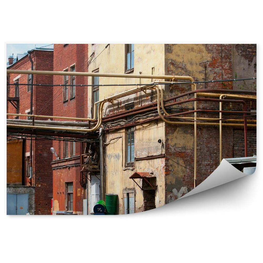 Papier peint Bâtiments d'une usine de tubes