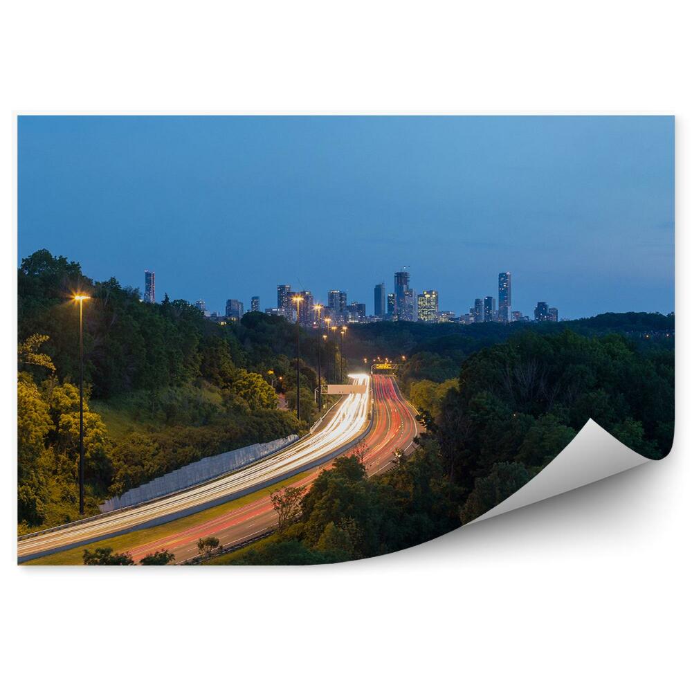 Papier peint Gratte-ciel Lumières Routes Arbres Forêt Ciel Australie