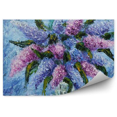 Papier peint Bouquet de lilas vase nature morte