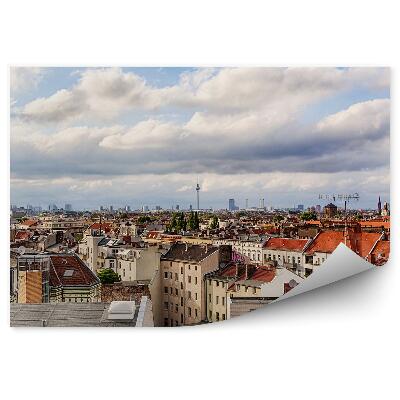 Papier peint Panorama De La Ville De Berlin Ciel Bâtiments Nuages