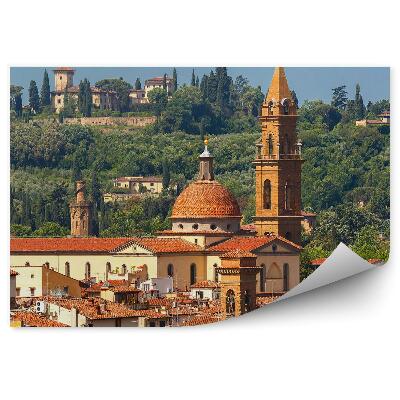 Papier peint Oltrarno Spirito Florence Arbres Florence Italie