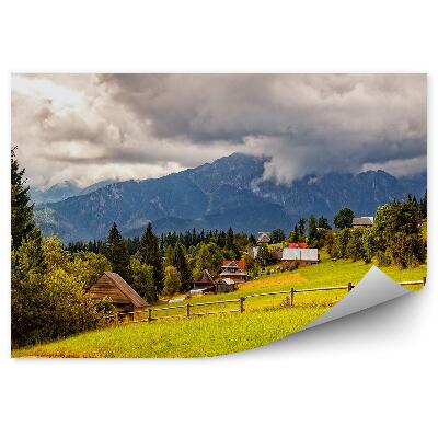 Papier peint Chalets De Montagne Tatra Haute Montagne Clôture Nuages